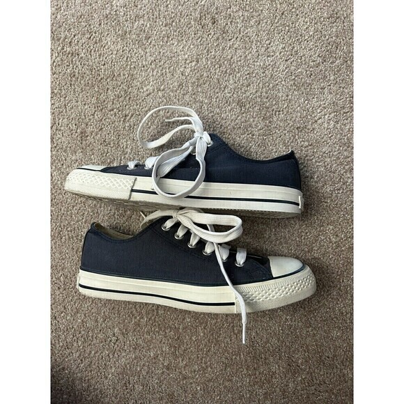 Brooks Brothers Navy Blue Canvas‎ Lace Up Casual Sneakers Mens Size 7 - Picture 3 of 8